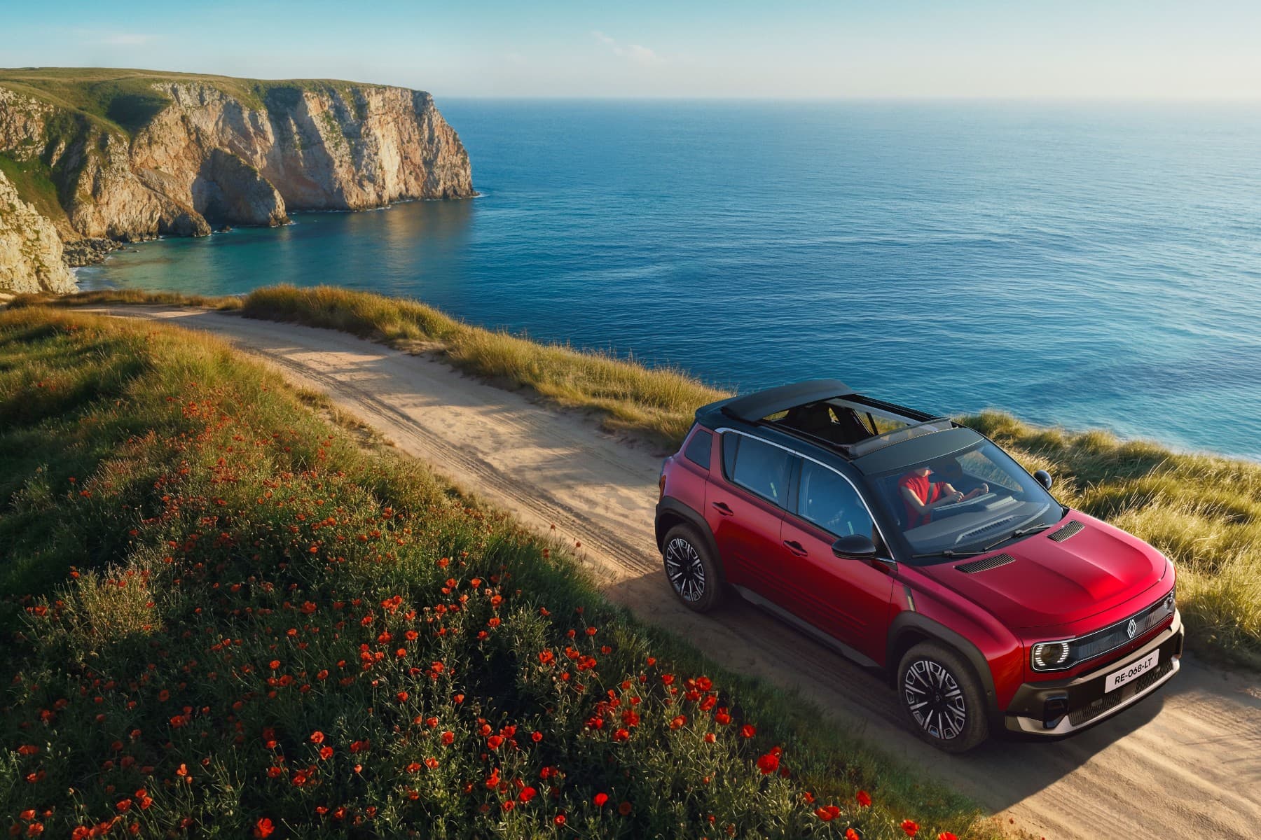 The Renault 4 is now also available with an electric canvas roof